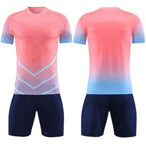 Maillot de football pour adulte, nouvelle conception du fabricant, logo personnalisé, séchage rapide, 100% polyester, manches courtes, uniforme de football tendance - Product Image 2