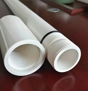 ท่อรีไซร์ปั๊มจุ่มใต้น้ำ UPVC แบบมีเกลียวพร้อมโอริงซีล SCH 40/80/120 ขนาด 1-1/4 ถึง 6 นิ้ว สำหรับปั๊มน้ำบาดาล - Product Image 1