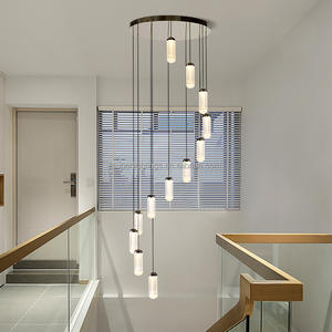 Lámpara de araña Led para escaleras, iluminación Interior creativa moderna de estilo nórdico para ático, Villa - Product Image 3