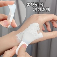 Mascherina in Silicone spatola morbida Mini viso spatola per viso crema di fango argilla portatile corto manico viso applicatore pennello