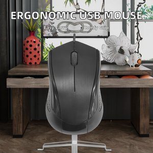 UMILA Ratón Óptico USB Ergonómico 3D con Cable, 3 Botones, Ambidiestro, Nuevo Diseño, Económico, Portátil, para Oficina y Negocios, en Stock - Product Image 2