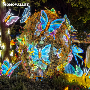 Lumière LED papillon décorative <span class=keywords><strong>de</strong></span> grande taille <span class=keywords><strong>de</strong></span> 74 cm pour la simulation dynamique, éclairage paysager extérieur, centres commerciaux, Noël - Product Image 5