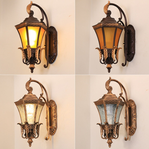 Luz de pared de jardín, lámpara de pared para patio <span class=keywords><strong>exterior</strong></span>, decoración de Patio, acabado de bronce, <span class=keywords><strong>Exterior</strong></span> candelabro, Bombilla, iluminación de paisaje de patio - Product Image 4
