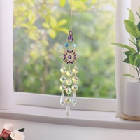 Offre Spéciale : Attrape-soleil en cristal d'améthyste, carillons éoliens, prismes, pierres suspendues, artisanat, décoration Feng Shui Lune