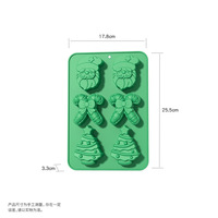 Moule en silicone réutilisable Père Noël et sapin de Noël, idéal pour la cuisson de gâteaux, mousses au chocolat, bougies, gypse et savons – Vente chaude