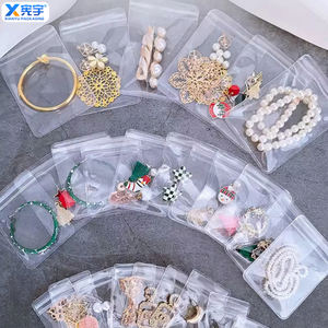 Custodia per gioielli in PVC in PVC trasparente con chiusura a Zip borse per collana anello Anti-ossidazione confezione <span class=keywords><strong>foto</strong></span> PVC custodia - Product Image 3