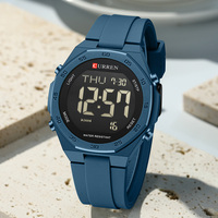 Jam Tangan Sport Biru Baru 2026 Curren For 6101 Digital 44mm Retro Pria Tahan Air Mewah Tali Silikon Hadiah