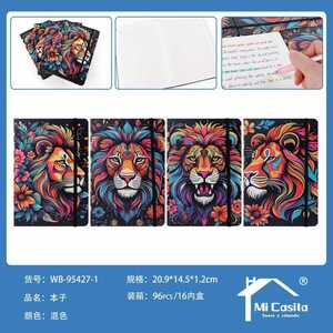 A5 Lined Notebook With Strap PU Cover Printed Design School Office Use - Product Image 3