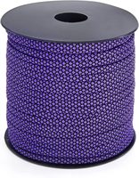 Cuerda de Paracord con Patrón de Diamantes 550, Morado y Negro, 5/32 Pulgadas, 4 mm, 7 Hilos, Tipo III, Cuerdas de Paracaídas para Supervivencia y Camping
