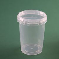 Contenant alimentaire rond jetable en plastique pour soupes chaudes, compatible micro-ondes, avec couvercle inviolable et verrou de sécurité – Vente en gros usine