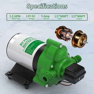 RV Máy bơm nước ngọt 12V DC tự mồi màng bơm nước 3.5 GPM với bộ lọc lọc và bộ điều hợp - Product Image 2