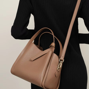 Tùy Chỉnh Lichee Mô Hình Chính Hãng Đầy Đủ Hạt Da Phụ Nữ Túi Xách Thời Trang Đơn Giản Màu Rắn Ăn Chay Da Túi Xách Phụ Nữ Phong Cách - Product Image 5