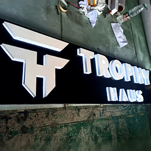 Letrero LED Personalizado para Salón de Belleza o Barbería, Letras con Logotipo Retroiluminadas para Empresas de Publicidad, Uso Interior/Exterior, Acero Inoxidable, Alto Brillo - Product Image 1