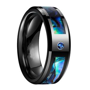 Bague Dragon en Acier Inoxydable et Fibre de Carbone pour Homme avec Coque Incrustée de Diamants, Style Européen et Américain, Idéale pour les Fiançailles - Product Image 5