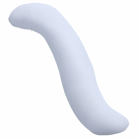 Oreiller corporel rafraîchissant en gros, motif vague, en fibre de polyester, housse en nylon, bleu clair, pour l'été, pour dormeurs latéraux, respirant, lavable