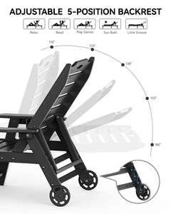 Nuova Sedia da Esterno in Plastica Adirondack, <span class=keywords><strong>Design</strong></span> Moderno Premium, Impermeabile, Comoda, per Piscina e Giardino, a Prezzo Ragionevole - Product Image 2