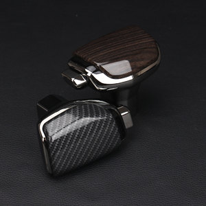 Pommeau de levier de vitesse Mazda en fibre de carbone, grain de bois, chromé électrolytique, ergonomique, pour transmission automatique - Product Image 1