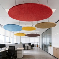 Panneau acoustique suspendu au plafond, 100% fibre de polyester, écologique, isolation phonique pour salle commerciale