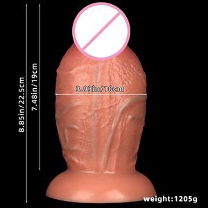 Dildo <span class=keywords><strong>Realistico</strong></span> Super Grande da 10CM in Morbido Silicone Liquido Fallo di Simulazione per Masturbazione Femminile - Product Image 3