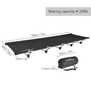 <span class=keywords><strong>Lit</strong></span> <span class=keywords><strong>pliable</strong></span> et facile à transporter 330LB, <span class=keywords><strong>lit</strong></span> pliant, <span class=keywords><strong>une</strong></span> place, pour l'extérieur, poids Compact, pour la randonnée en plein air - Product Image 4