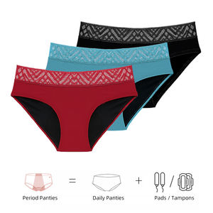 Adultes Filles Sous-vêtements Menstruels Première Période Culotte Absorbant Étanche Doux Confortable Sous-Vêtements Menstruels pour Adolescentes - Product Image 6