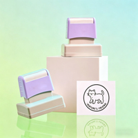 Tampon encreur en caoutchouc entièrement personnalisable en ABS, taille précise, tampon atomique diversifié pour l'estampage officiel et formel