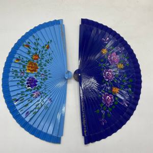 Abanico de Flamenco Español de Arte Popular 100% Pintado a Mano, 23 cm, Regalo Empresarial Hecho de Madera de Bambú ¡Amplio Stock! - Product Image 4