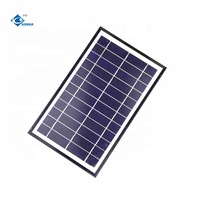 Panneau solaire à cadre en aluminium 7W, mini panneaux solaires 6V, chargeur d'alimentation ZW-7W-6V-1, panneau solaire rigide en verre laminé