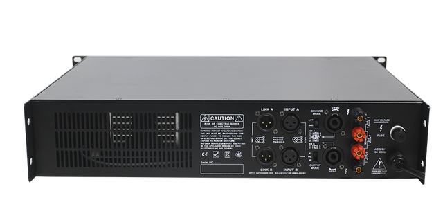 2U Professional Power Amplifier with Neutrik XLR and Speakon Interfaces for PA and Sound Reinforcement Systems