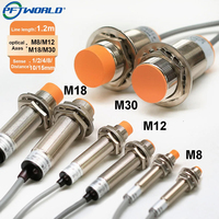 Capteur de Proximité Inductif Industriel NPN NO de Type Approche, Marque Balluff Ifm Autonics, DC 6-36V, Distance de Détection 1-15mm