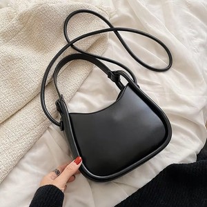 Bolso de Mano Half Moon Pu para Mujer, Minimalista, con una Sola Correa, Cierre de Solapa, Ligero, para Uso Diario, Asa Redonda, 5 Colores - Product Image 3
