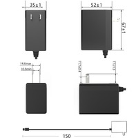 Chargeur 15V 2.6A / 5V 1.5A 39W compatible avec Nintendo Switch, prend en charge la charge sur station d'accueil