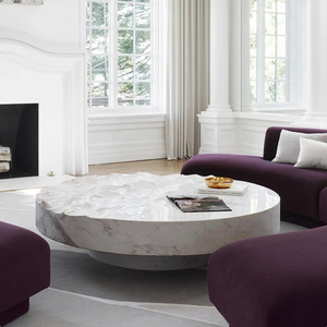 Phong Cách Đơn Giản Đồ Nội Thất Nhà Hiện Đại Màu Đen Vòng Bảng Bên Hình Chữ Nhật Màu Trắng Bằng Đá Cẩm Thạch Bàn Cà Phê Cho Phòng Khách Sang Trọng - Product Image 3