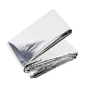 Couverture de survie légère en Mylar pour l'extérieur, imperméable, argentée, pour situations d'urgence, couverture thermique, logo personnalisé - Product Image 3