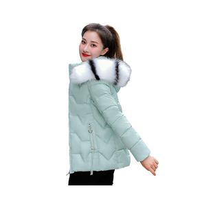 Chaqueta de Plumón Formal con Capucha, Impermeable y Ecológica para Mujer, Talla Grande, Reversible, Corta, con Forro de Cachemira - Product Image 1