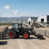 Magnifique tracteur 4x4 de 100 CV avec cabine climatisée, système hydraulique robuste, levage haute performance pour les exploitations agricoles modernes