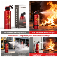 Extincteur en aluminium 0,5A 8B E 5F sans manomètre, température de fonctionnement 0-55 degrés, pour usage domestique, automobile et situations d'urgence incendie