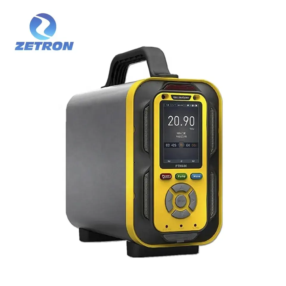 Портативный Многофункциональный газоанализатор Zetron PTM600 для CO CO2 SOx NOx SPM со встроенным насосом и принтером, новая модернизированная модель 2024