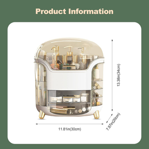 Exhibidor de Maquillaje y Cosméticos al por Mayor con Cajón, Caja de Almacenamiento de 2 Niveles para Productos de Cuidado de la Piel, para Baño o Encimera - Product Image 3