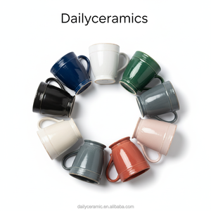 Set di Tazze da Caffè in Ceramica Personalizzate <span class=keywords><strong>con</strong></span> Logo 'The Boss' e 'The Real Boss', Impilabili, in Gres, 12 oz, per Ufficio e Regali Aziendali - Product Image 2