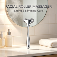 Rouleau de massage facial 3D en forme de V pour le lifting du visage, le resserrement de la peau, la réduction des poches, le massage anti-âge, fonction musicale