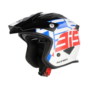Casco Jet Acerbis Aria Graphic Blanco Rojo Azul S Jet Helmets - Product Image 1