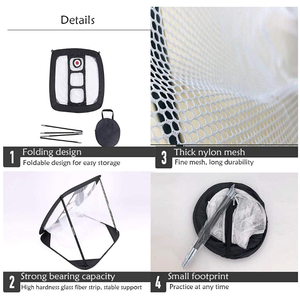 Meilleures ventes : Filet de golf portable en nylon pour le chipping, avec accessoires en caoutchouc, équipement d'entraînement sportif, filet de but de golf et sac de transport - Product Image 6