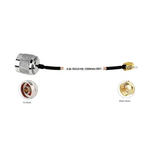 定制RG316电缆组件SMA公到N公RG316天线延伸电缆SMA插头尾纤