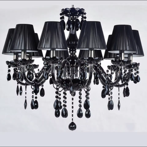 Lampes de lustre tendance Bougie de fumée noire Lustres en cristal uniques modernes à 11 lumières pour salle à manger - Product Image 5