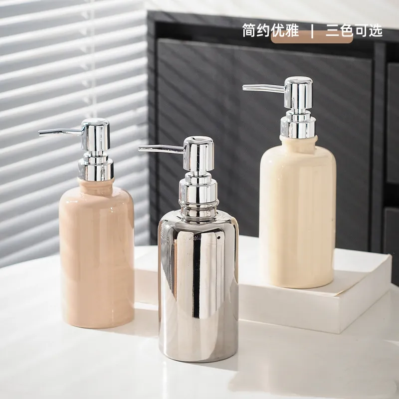 Flaschen für Badezimmer Shampoo Dusch gel Set Bad Schüssel Keramik Sanitär Ware Set