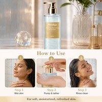 Gel Douche Exfoliant Bio Éclaircissant au Lait de Chèvre et Vitamine C, Effet Scintillant et Lumineux, Marque Blanche en Gros