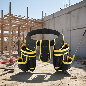 Cinturón de Trabajo Resistente y Ajustable para Hombre, con 28 Bolsillos, Bolsa Magnética para Herramientas, Bolsa de Trabajo Desmontable, para Electricistas, Carpinteros y Construcción - Product Image 2