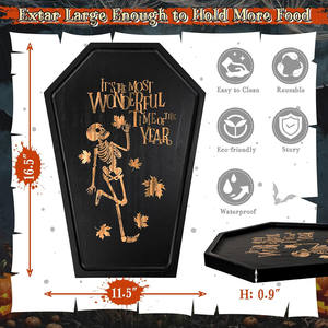 Ataúd divertido <span class=keywords><strong>Ouija</strong></span> Queso Aperitivos Tablero Halloween Alto Goth Platos para servir Acacia Madera Ataúd Tabla de cortar - Product Image 4