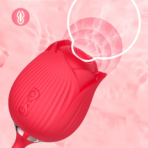 <span class=keywords><strong>Hot</strong></span> Selling Siliconen Rose Zuigende Vibrator Met Dildo Telescopische Vibrator G-Spot Stimulator Clitoris Vibrator Seksspeeltjes Voor Vrouwen - Product Image 4